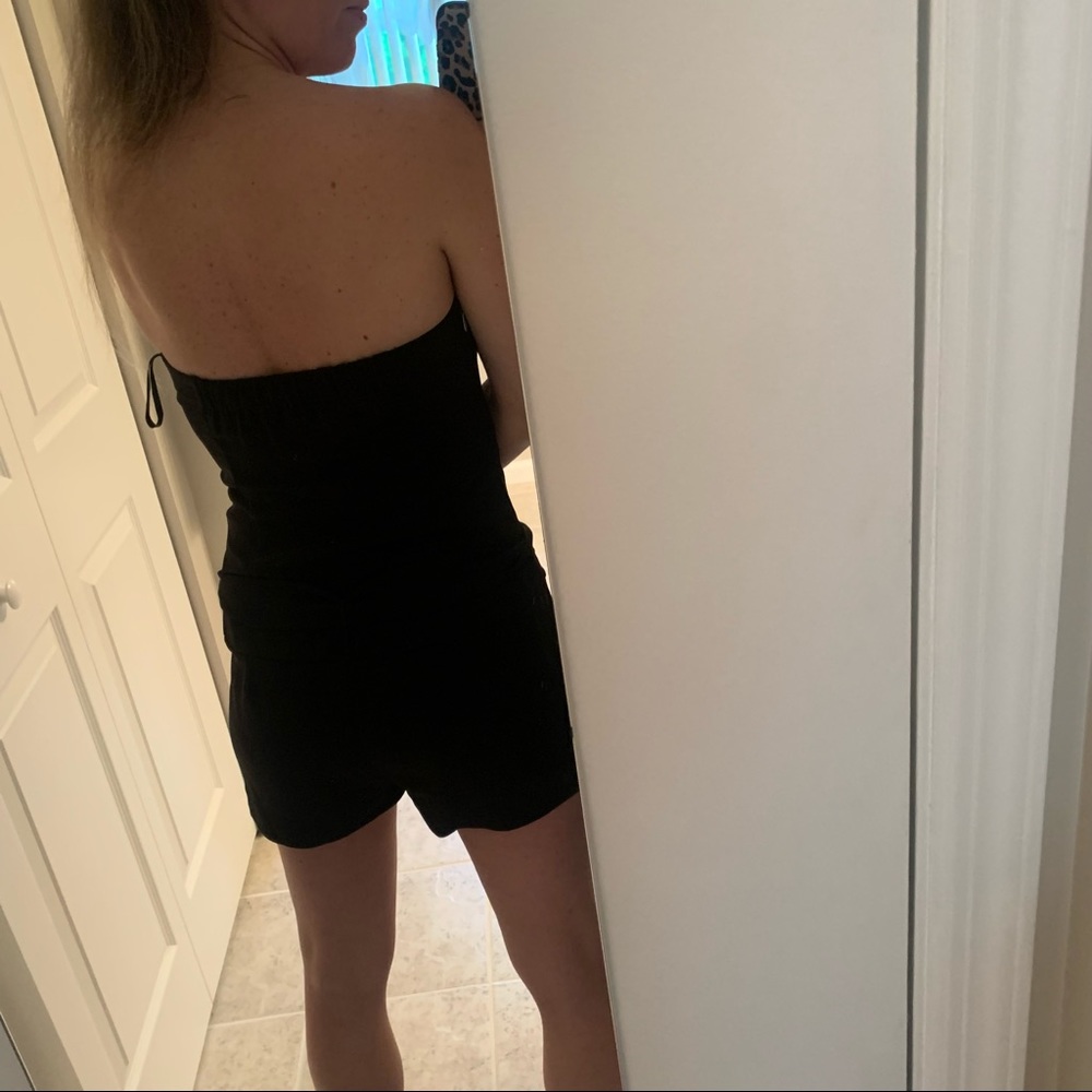 Express Strapless Black Romper - Picture 3 of 9